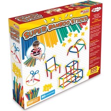 Misda Store Süper Bambu Çubuklar 200 Parça, Esnek Plastik, +3 Yaş Için