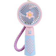 Misda Store Şarjlı Mini Vantilatör Deri Anahtarlıklı