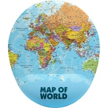 Misda Store Dünya Haritası Bilek Destekli Mouse Pad