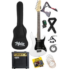 Misda Store CEG-36WH 8-12 Yaş Çocuklar Için Amfili Full 3/4 36 Inç Elektro Gitar Seti White