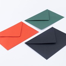 Misda Store 6 Adet, Üç Renkli Standart Zarf Seti, 13X18 cm