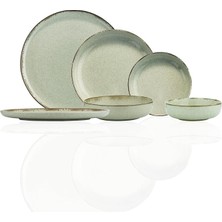 Misda Store Porselen Moderna 12 Parça 4 Kişilik Yemek Seti Yeşil