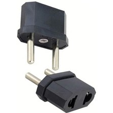 Misda Store 2 Adet Amerikan Tipi Jack Fişi Standart Fişe Çevirici Adaptör -Türk Tipi Fişe Dönüştürücüsü Aparat