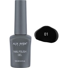 Misda Store Avıen Uv Kalıcı Siyah Jel Oje 01 - Gel Polish - 12 ml