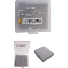 Misda Store Silgi Gri Kutulu 1 Paket Hamur Silgi Çizim Silgisi Yoğrulabilir Silgi Plastik Kutulu