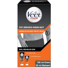 Misda Store Men Özel Bölgeler Için Krem & Balsam Tüy Dökücü Krem Seti 100 + 50 ml
