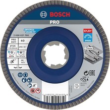 Misda Store 1x Pro Metal X571 Yelpaze Taşlama Diski, X-Lock Için Açılı Tasarım (Çelik, Paslanmaz Çelik, Ø 125 Mm, Granülasyon 60, Profesyonel Aksesuar Küçük Açılı Taşlama Makinesi)