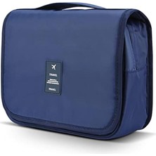 Misda Store Su Geçirmez Organizer Askılı Seyahat Kozmetik Makyaj Çantası Lacivert