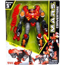 Misda Store Sun-Hpk-Robot M.a.r.s.dinozora Dönüşen Robot,t-Rex/g.dragon/b.stegosaur
