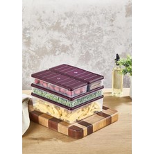 Misda Store Home Nora 4'lü 4 Lt.+ 2,5 Lt.+ 1,2 Lt+1,2 Lt Saklama Kabı Ekru