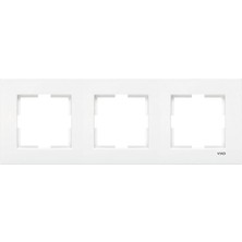 Misda Store Karre Beyaz Üçlü Çerçeve