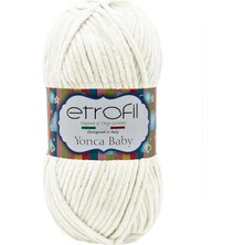 Misda Store Yonca Kadife Bebek Yünü, EKRU-70016, 100 Polyester, 120 Mt, Kalın, Yarn/baby Yarn