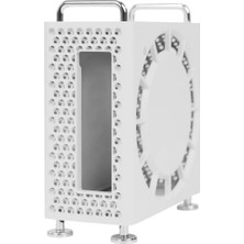McStorey Mac Mini M4 M4 Pro Uyumlu Tpu Kırılmaz Dikey Kılıf Delikli Soğutma Standı Metal Ayak Kulp