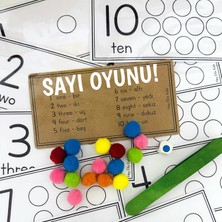 (3-6 Yaş) 1’den 10’a Kadar Sayıları Öğren!  Zarı At ve Renkli Ponponu Maşa ile Sayı Kartının Üzerine Koy.!