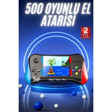 İlk El Grup 500 Oyunlu Retro Sup Konsolu Taşınabilir Mini Gamepad 35 Inç Ekran