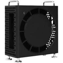 McStorey Mac Mini M4 M4 Pro Uyumlu Tpu Kırılmaz Dikey Kılıf Delikli Soğutma Standı Metal Ayak Kulp