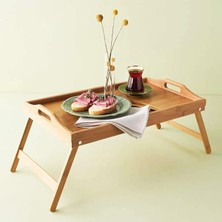 Misda Store Katlanır Ayaklı Bambu Yatak Keyif Servis Tepsisi, Ahşap Yatak Tepsisi - Rahatlık ve Şıklık: Katlanır Ayaklı Bambu Yatak Keyif Servis Tepsisi - Ahşap Yatak Tepsisi