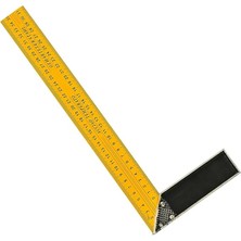 Misda Store Alüminyum L Gönye Sarı Gönye Cetvel Kaynak Kaynakçı Marangoz Gönyesi 350 mm