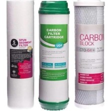 Misda Store 3820 Açık Kasa Su Arıtma Cihazı Alt Takım 3lü, 6 Aylık Filtre Seti