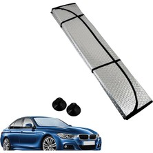 Misda Store Araç Ön Cam Güneşlik, Uv Koruyucu, Universal Boy Oto Güneşlik, Katlanabilir Dışı Metalize, 130X60 cm