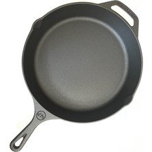 Misda Store Gerçek Demir Döküm Tava 30 cm Cast Iron Skillet PRE-SEASONED12 Inch