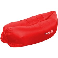 Misda Store Pratik Şişme Şezlong-Kırmızı