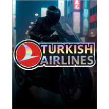 Misda Store Tekli Turkısh Aırlınes Araba, Motorsiklet, Kask, Laptop,cam Sticker 15X7 cm