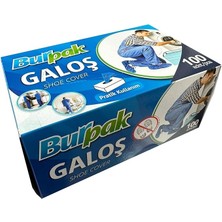 Misda Store Tek Kullanımlık Kalın Pratik Kutulu Galoş - Mavi - 100 Adetlik 1 Paket