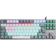 Misda Store Snug K14 Beyaz/gri Blue Swıtch Rainbow Tkl Mekanik Gaming Oyuncu Klavye