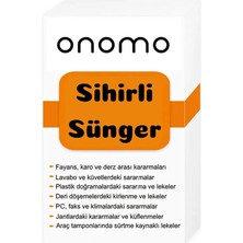 Misda Store Sihirli Sünger, Çok Amaçlı Temizlik Süngeri, Fayans, Lavabo, Plastik ve Deri Yüzeyler Için 3 Adet