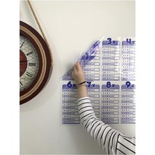 Misda Store Kağıt Çarpım Tablosu Yazı Tahtası Akıllı Kağıt Tahta Ingilizce 100X56 cm 1 Adet Kalem