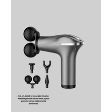 İlk El Grup Şarjlı 4 Başlıklı Titreşimli Masaj Aleti Derin Kas Masajı Sporcu Destekli