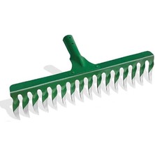 Misda Store Metal Burgulu Bahçe Tarla Tırmığı 18 Diş Çim Peyzaj Yaprak Ot Saman Temizleme Toprak Işleme Tırmığı