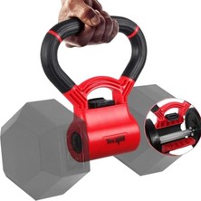 Misda Store D8FC Kettle Grip Sap, Dambılları Antrenmanlar Için Girya Dönüştürmek Için, A. Kırmızı/siyah, Halter Dönüştürücü