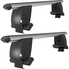 Misda Store Polo Hb 4 Kapı (2018-2024) Için Kilitlenebilir Ara Atkı - Profesyonel Tip Araç Üstü Taşıyıcı - Portbagaj Tavan Barı (2li Set)