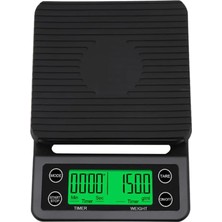 Misda Store kg Zaman Ayarlı Hassas Kahve Terazisi Tartı 0.1gr Hassasiyet