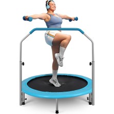 Misda Store Taşınabilir ve Katlanabilir Trambolin - 40 Inç Ayarlanabilir Küpeşte Sahip Ev Içi Mini Rebounder Fitness Vücut Egzersizi, Çocuklar Için Yaylı Güvenli - SLELT403