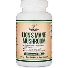 Double Wood (Özelsporcugıdaların'dan !!) Lion's Mane Mushroom 500MG 120 Capsul.abd Menşei 38.