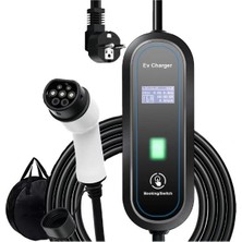 Gümrük Bey Noogrrfa 3,5kw Taşınabilir Ev Şarj Cihazı | Tip 2 Iec 62196, LED Ekran, IP65 Su Geçirmez