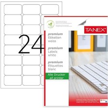 Leaf Shop TW-2024 Lazer Postalama, Davetiye, Kargo Işleri Için Her Pakette 100 Sayfa Etiket, Beyaz