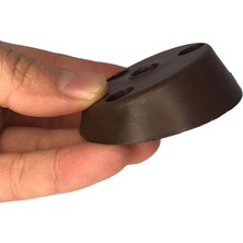 Leaf Shop Ayak Tabanı Kahverengi Mobilya Masa Sehpa Ayağı Bağlantı Aparatı Açılı Plastik