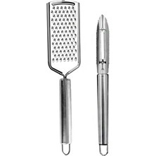 Leaf Shop 2'li Rende ve Soyacak Seti Paslanmaz | Metal Rende Soyacak Set