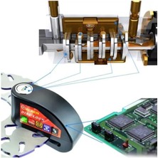 Leaf Shop Caro (48) Vi Caro 110 Db Siyah Alarmlı Disk Kilidi Hatırlatma Kablolu ile Uyumlu