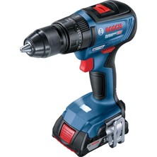 Leaf Shop Professional Gsb 18V-50 Akülü Darbeli Delme Vidalama Makinesi (18 Volt, 2 x 2,0 Ah Akü, Şarj Cihazı, Yumuşak/sert Tork: 28/54 Nm; L-Case Plastik Çanta)