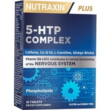 Leaf Shop 5-Htp Complex 30 Tablet – L-Karnitin, Ginkgo Biloba, Coq-10, Vitamin B6 & B12, Çinko ve Bitkisel Ekstreli Ruhsal ve Zihinsel Destek Takviyesi