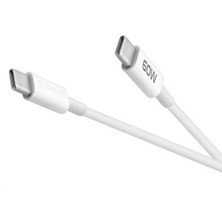 Aesco 60W Usb-C Type-C Silikon Şarj Kablosu Hızlı Şarj, Dayanıklı ve Esnek Tasarım, Tüm Usb-C Cihazlarla Uyumlu ( Lisinya )