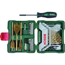 Leaf Shop Professional Accessories - X-Line 40 Parça Titanyum Tornavidalı Karışık Aksesuar Seti, Yüksek Hız Çeliği, Altıgen