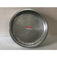 Leaf Shop - Çiğ Köfte Tepsisi 0.no - Çap: 36 cm - Derinlik: 6 cm - Çelik Leğen - Motifli