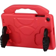 Leaf Shop Galaxy Tab A9 Plus X210 X213 X215 X217 ile Uyumlu Kılıf Tutmalı Standlı Silikon Case Kırmızı