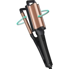 Leaf Shop 2in1 Wag Maşa (2 Ayarlı Döner Başlıklı 16MM Ince Bukle & 38MM Iri Dalga)